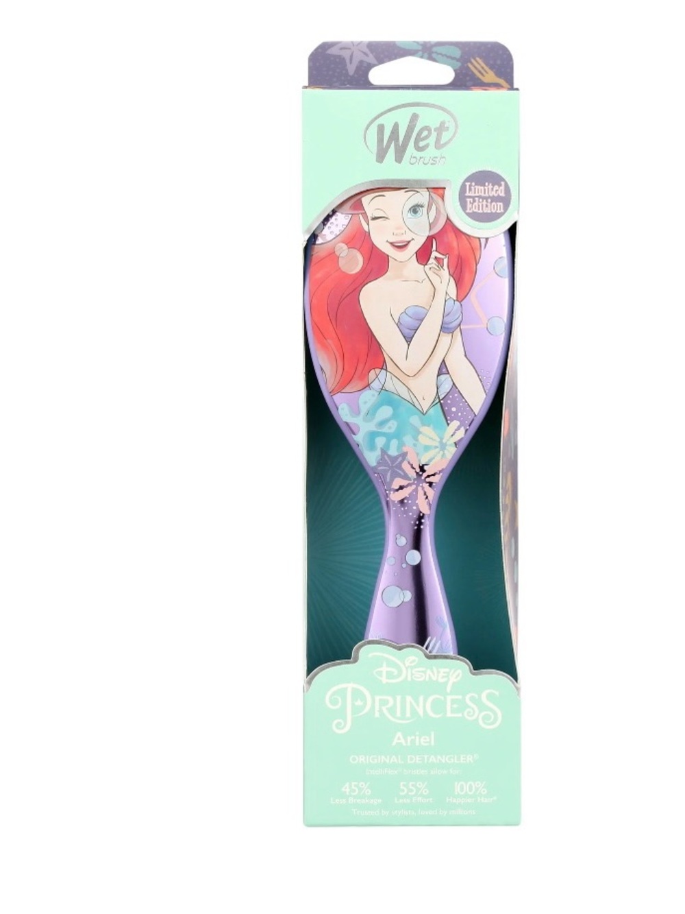 Wet Brush Disney Princess Ariel Purple Detangler Hair Brush
